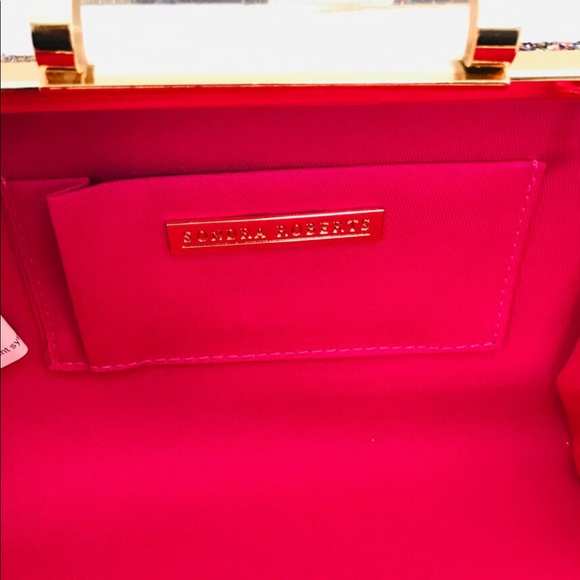 Sondra Roberts Party Striped Box Clutch,NWT